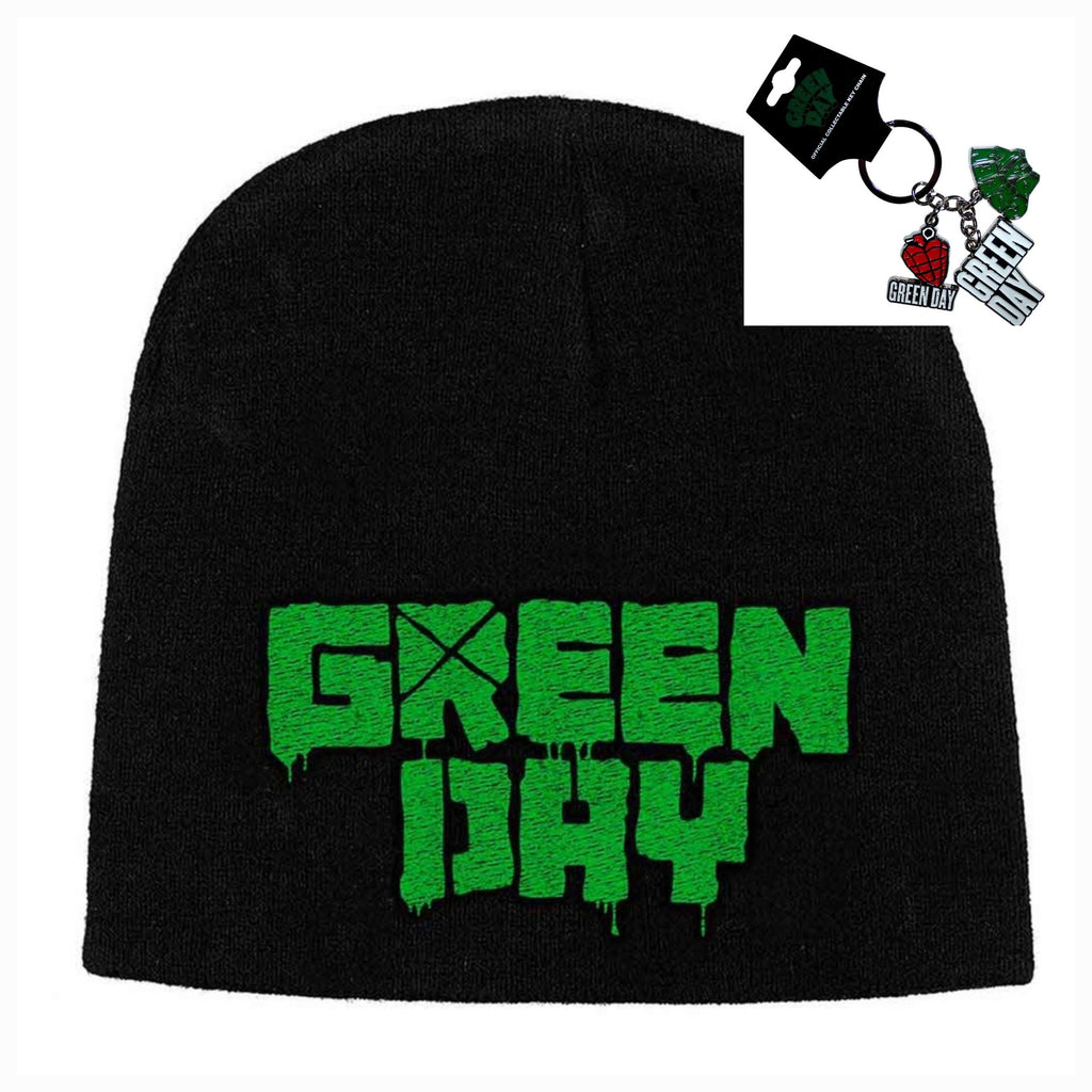 Official Green Day Gift Set – Dookie Logo Beanie Hat + Keychain | Perfect Punk Christmas Gift