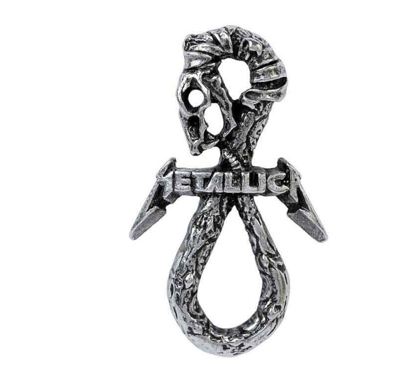 Official Metallica 'Snake' Pin Badge - Alchemy Pewter Skull | Thrash Gift