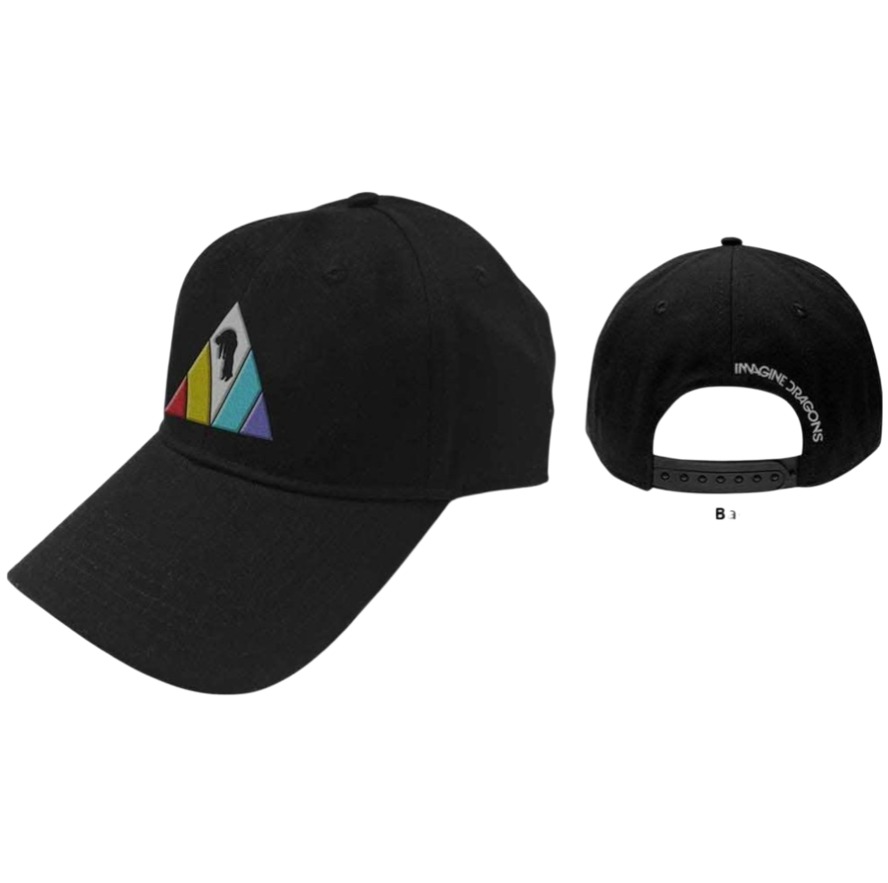 Official Licensed Imagine Dragons 'Triangle Logo' Baseball Cap - Unisex Black Front Logo