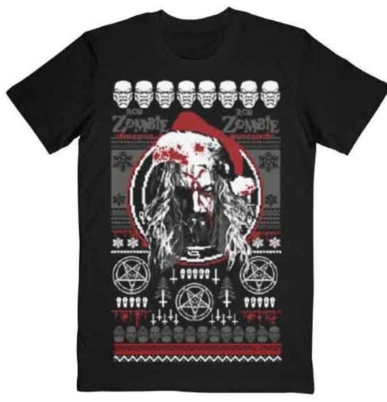 Rob Zombie - Bloody Santa T-Shirt Black (Official Licensed)