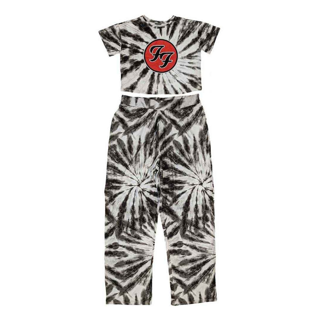 Official Foo Fighters Ultimate Lounge Bundle – FF Logo Tie-Dye Pyjama Set + Dressing Gown