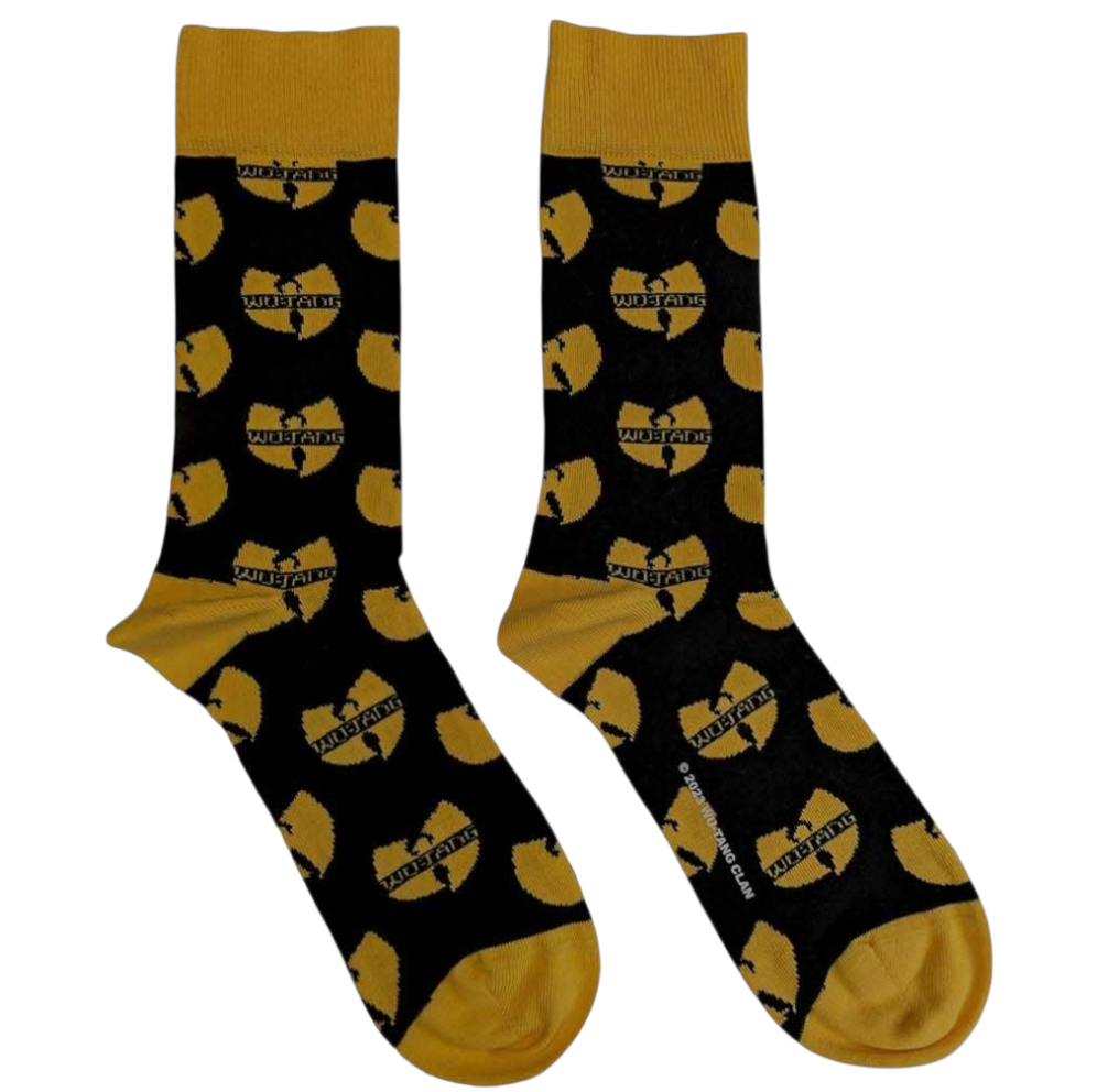Official Licensed Wu-Tang Clan 'Logo Repeat' Ankle Socks - Repeating Wu Shield Design Size 7-11