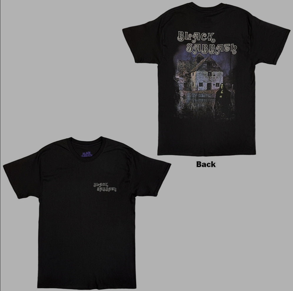 Official Licensed Black Sabbath 'Debut Album' T-Shirt - Unisex Black Front & Back Print