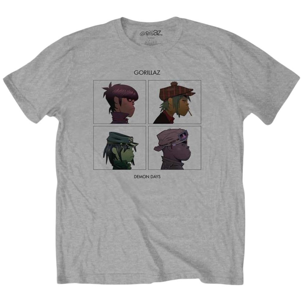 Official Licensed Gorillaz 'Demon Days' T-Shirt - Unisex White Front Print