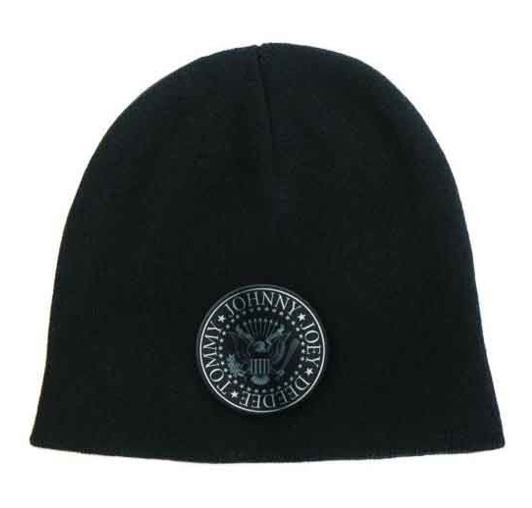 Official Ramones Presidential Seal Black Beanie Hat