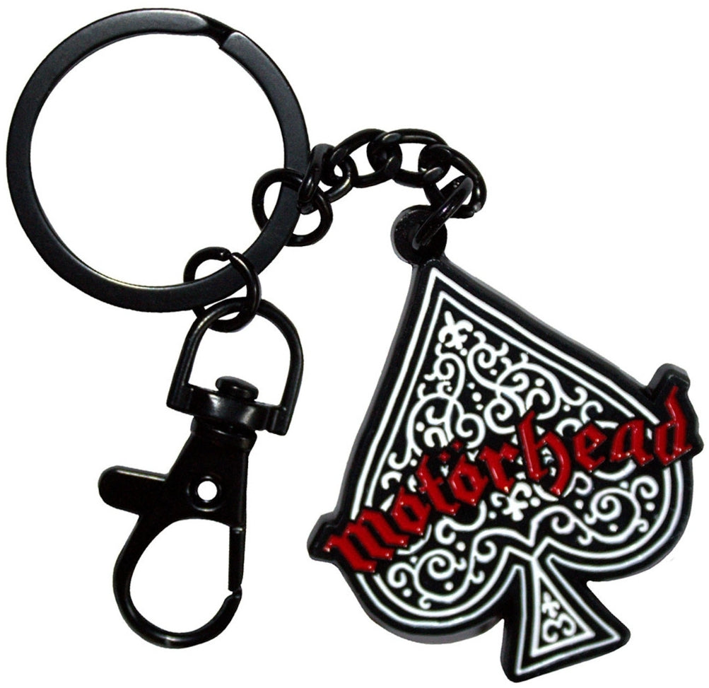 Official Motörhead 'Ace Of Spades Chain' Keychain - 45mm Die-Cast Enamel | Lemmy Gift