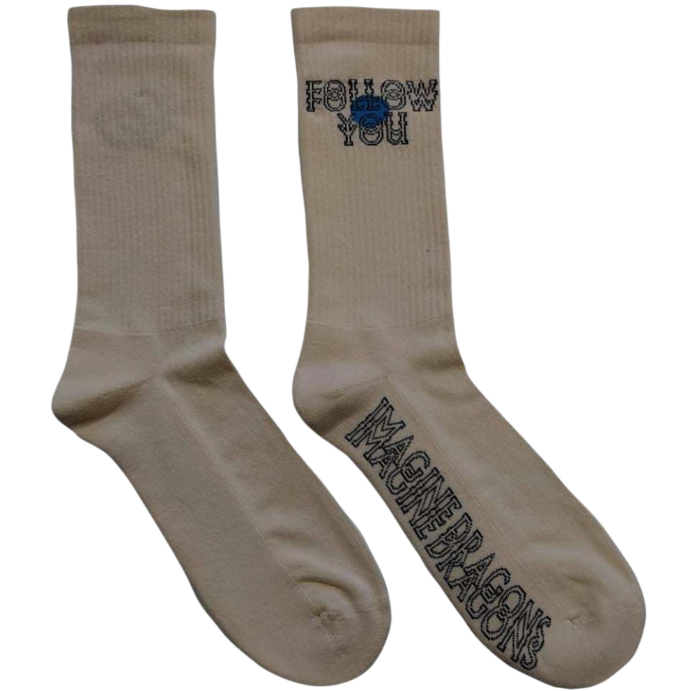 Official Licensed Imagine Dragons 'Follow You' Terry Socks - Cushioned Front & Back Print
