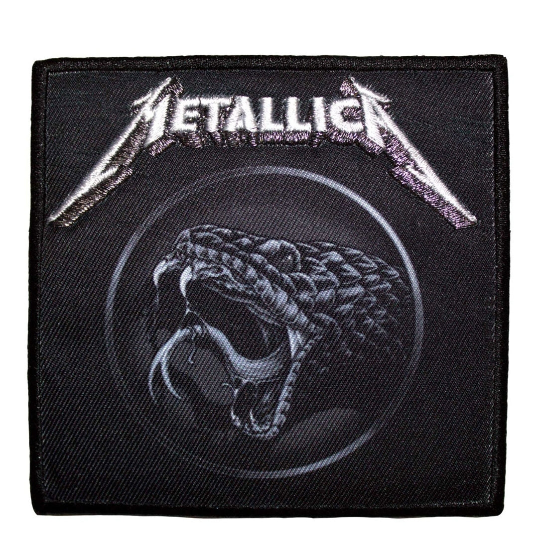 Official Metallica 'Black Album Poster' Printed Patch - Iron-On Snake BITE! | Metallica Gift